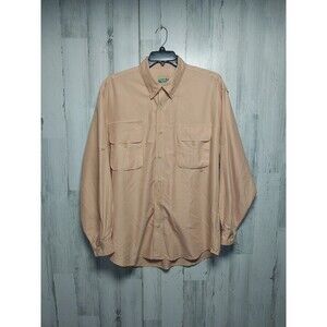 Guide’s Choice Light Melon Nylon Button Up Men’s Shirt Size 2XL